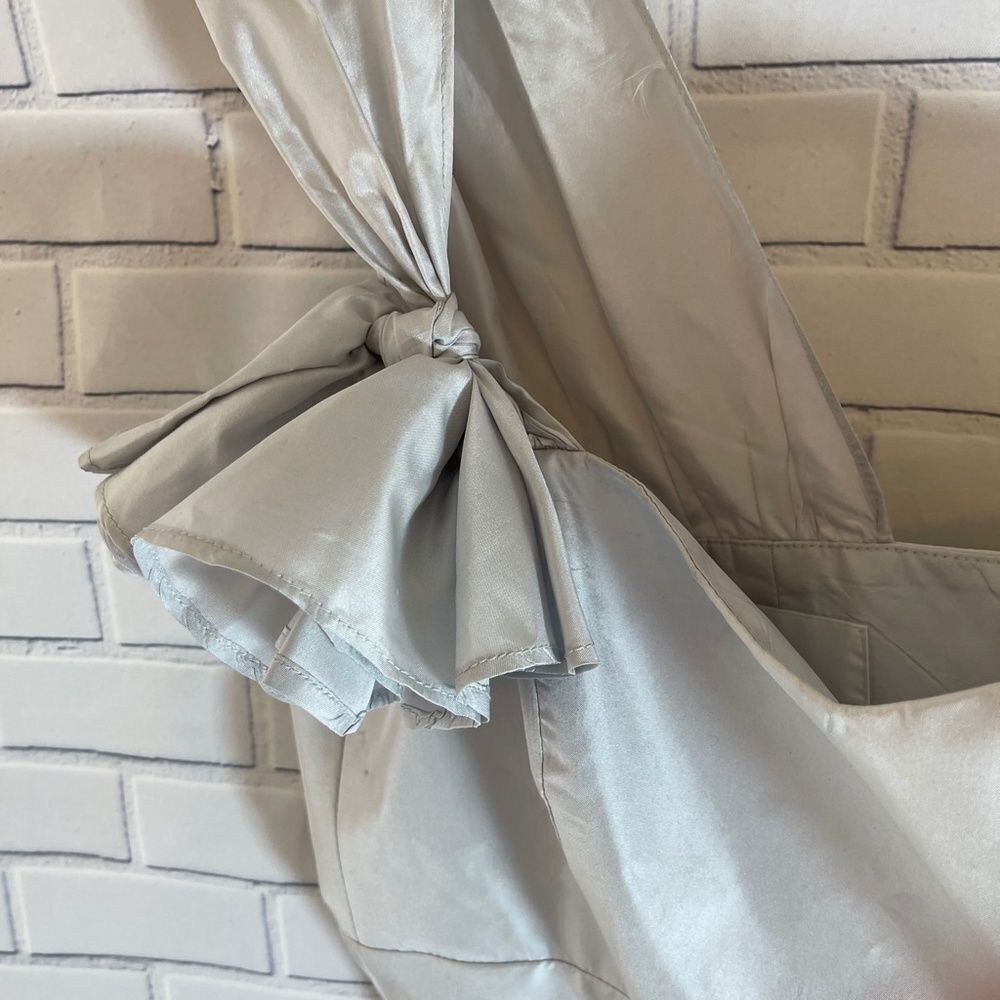 Lynn‎ Lugo Dove Grey Silk One Shoulder Dress Sz 0 - Picture 3 of 7
